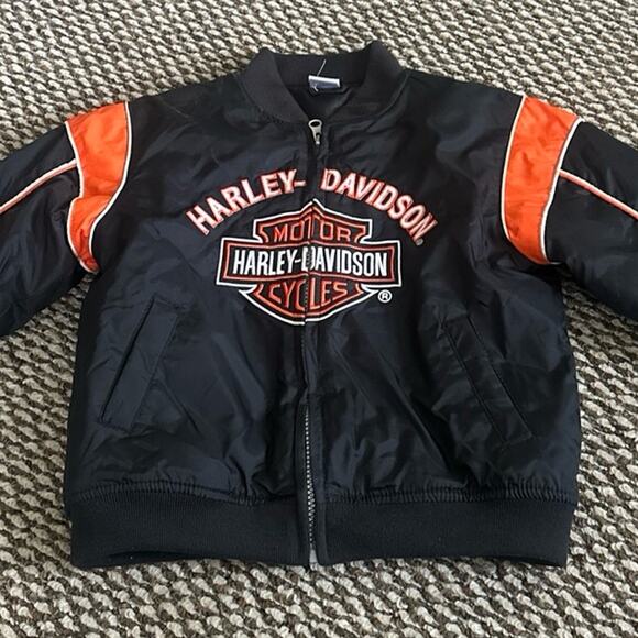 Harley Davidson Windbreaker Zipup Jacket Kids 3T - Picture 1 of 4